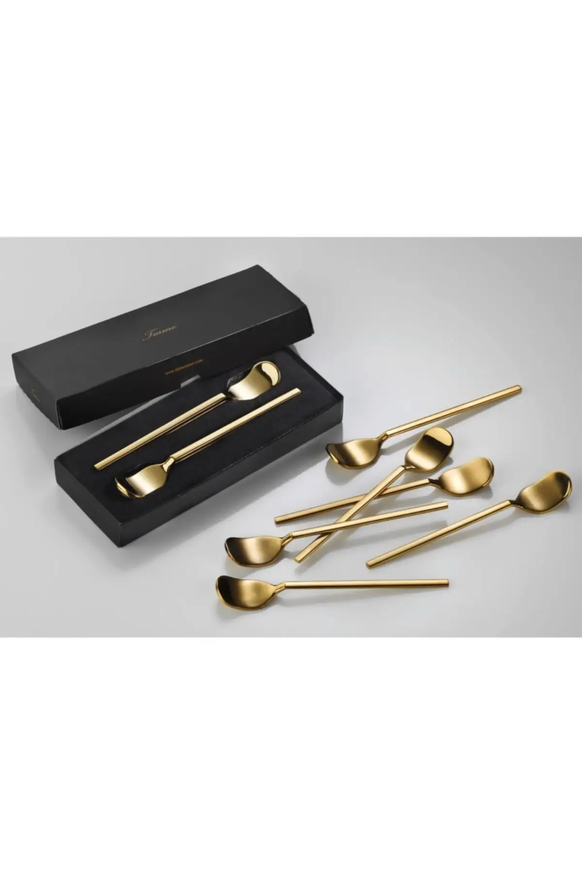 

Luxury Tea Spoon Set 6 Pieces Tea Spoon Stainless Steel Gold