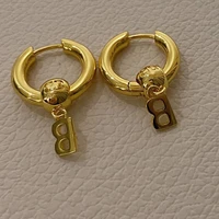 srcoi trendy letter b small hoop earring geometric detachable dual purpose small metal earring punk women party jewelry 2020