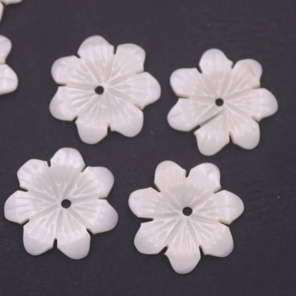 

10 PCS 20mm Coin White Shell Mother of Pearl Loose Beads For Pendant Making DIY