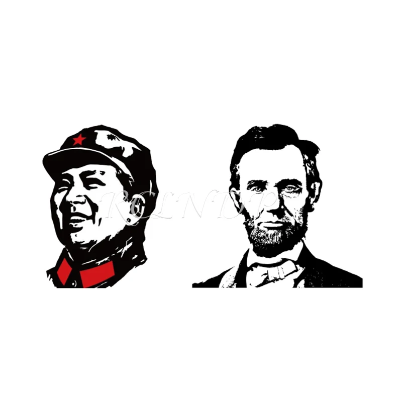 Водостойкая Временная тату наклейка большой человек Мао Цзэдун политик Линкольн