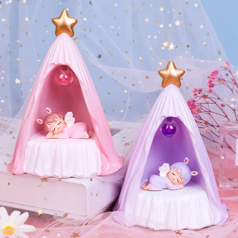 

Настольная лампа для спальни, креативный ночник для спальни, детская лампа для сна, декоративная настольная лампа без подключения