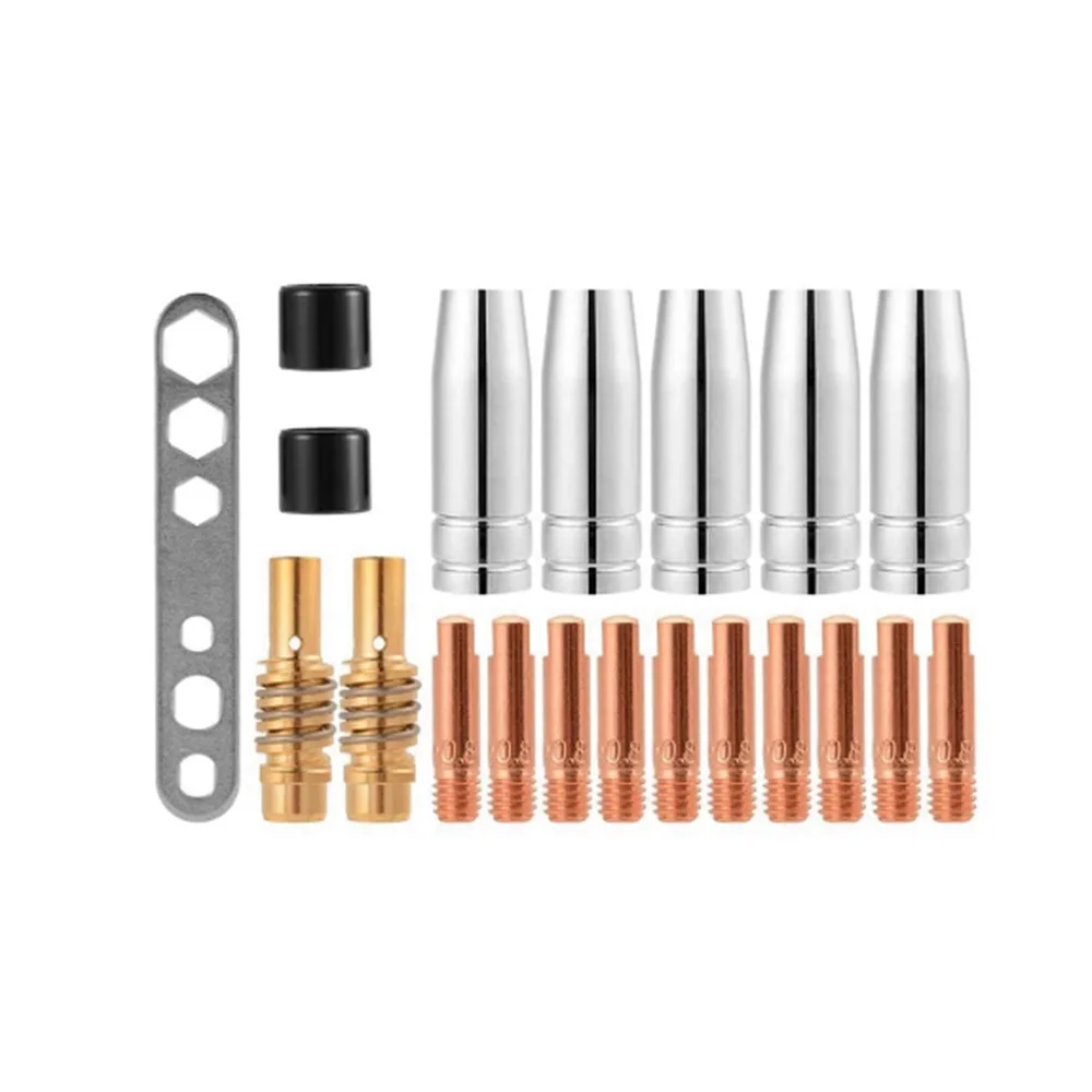 

20Pcs/set Nozzles Contact Tips Holders Mig Welder Consumable Accessory for 15Ak Mb15 Mig Co2 Welding Torch