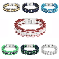 punk stainless steel bike chain bracelet mens bangle link chain motorcycle bicycle style bracelets fashion jewelry