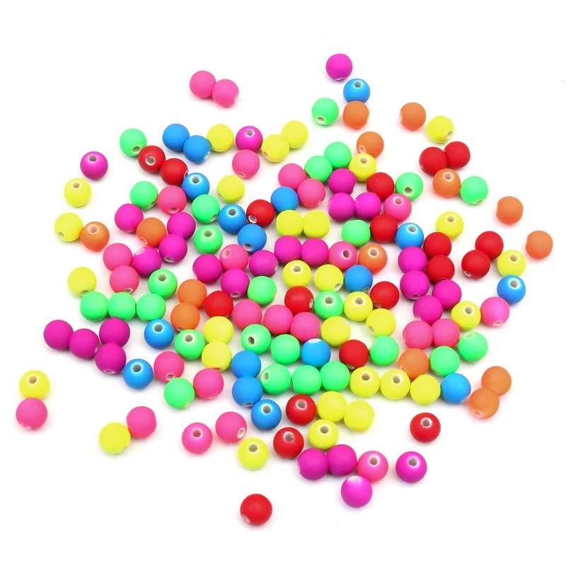 

Разноцветные смешанные Резиновые Круглые акриловые бусины, 50-200 шт., 6-12 мм, для женщин и мужчин, изготовление ювелирных изделий «сделай сам», ...