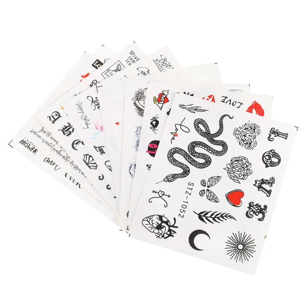 

8 Sets/32 Sheets Nail Art Stickers Nail Foil Art Decals Nail Accessories
