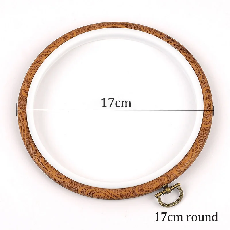 

Round Oval DIY Needlecraft Wood Grain Embroidery Hoop Hand Sewing Accessories Cross-stitch Kit