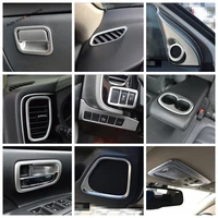yimaautotrims matte interior refit kit pillar a door speaker air ac panel cover trim for mitsubishi outlander 2013 2019