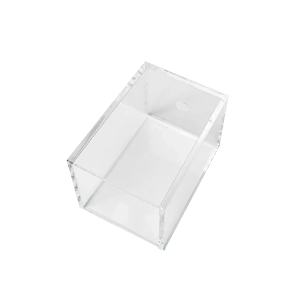 

Clear Creative Acrylic Design Square Pen Pencil Ruler Holder Cup Desktop Stationery Organizer Makeup Brush and Accessory Holder