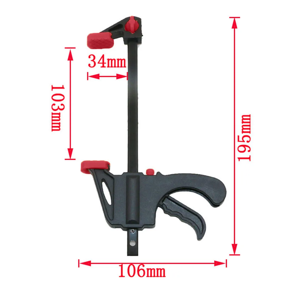 

25# Spreader Work Bar Clamp F Clamp Gadget Tool Diy Hand Speed Squeeze Quick Ratchet Release Clip Kit 4 Inch Wood Working