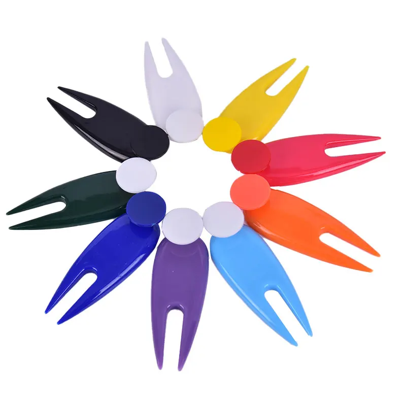 

1pc Golf Divot Tool Repair Tool Ballmarker Pitch Groove Cleaner Golf Pitchfork