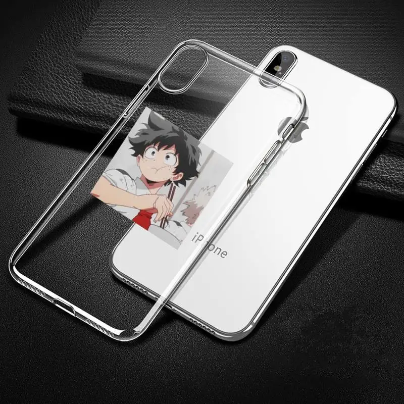

Japanese Anime Art My Hero Academia Phone Case Transparent for iPhone Samsung A S 11 12 6 7 8 9 30 Pro X XS Max XR Plus lite