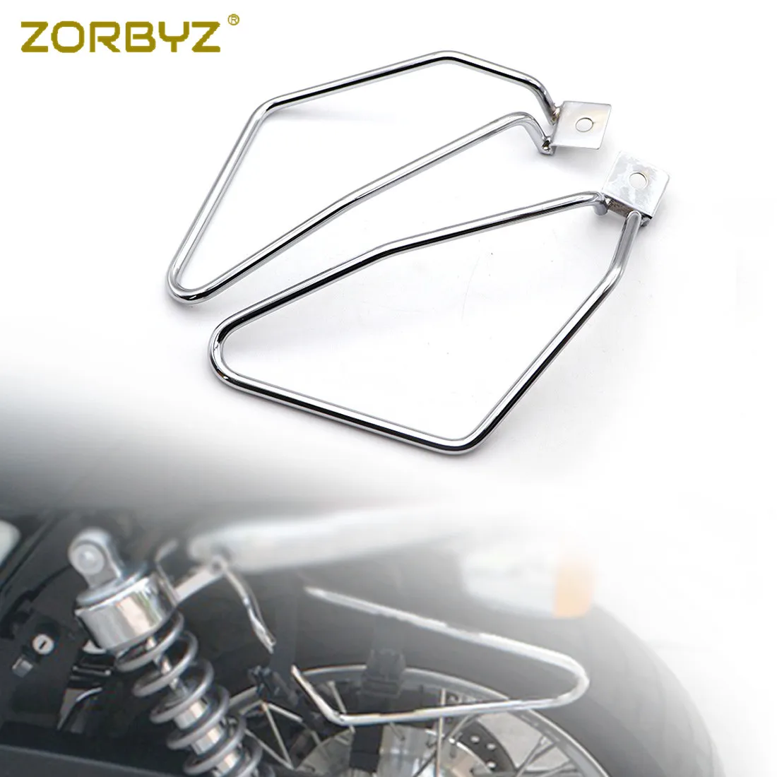ZORBYZ хромированная металлическая седельная сумка с креплением для Harley Sportster XL883 Dyna