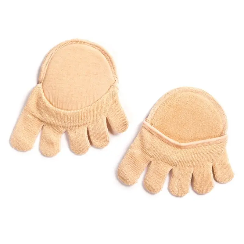

Women Girls Half Five Finger Sock Cotton Summer Invisible Non-slip Sandals Toe Forefoot High Heels Sweat-absorbent Socks