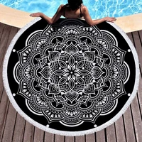 mandala geometric summer beach towels flowers 150cm round bath towels bikini cover up wall tapestry