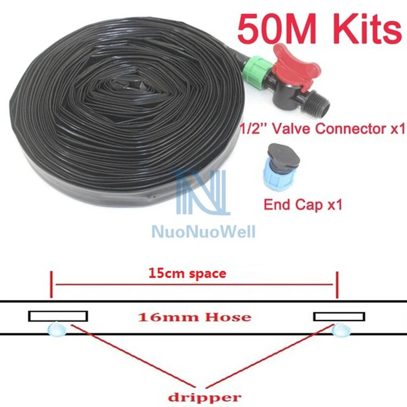 Лента для капельного орошения 16 мм теплицы сада 20 м ~ 50 м|Спринклеры сада| |
