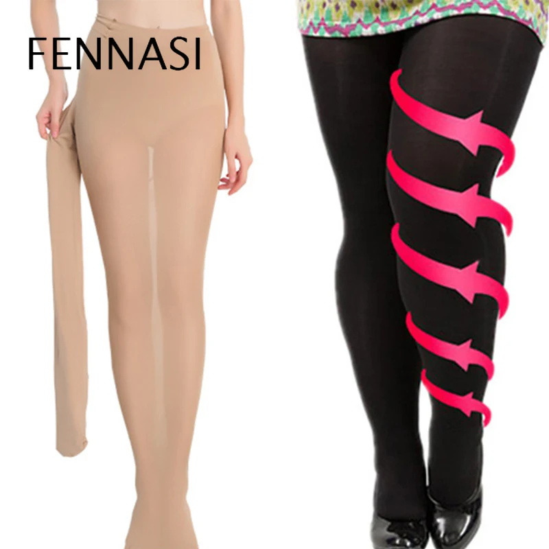 FENNASI Medias Mujer размера плюс колготки бархатные эластичные однотонные нейлоновые