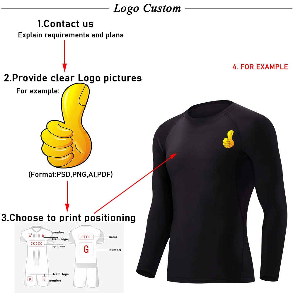 

Brand Fitness Long Sleeves Compression Running Tee Sports Bodybuilding Mens Football 2020 Training Shirt