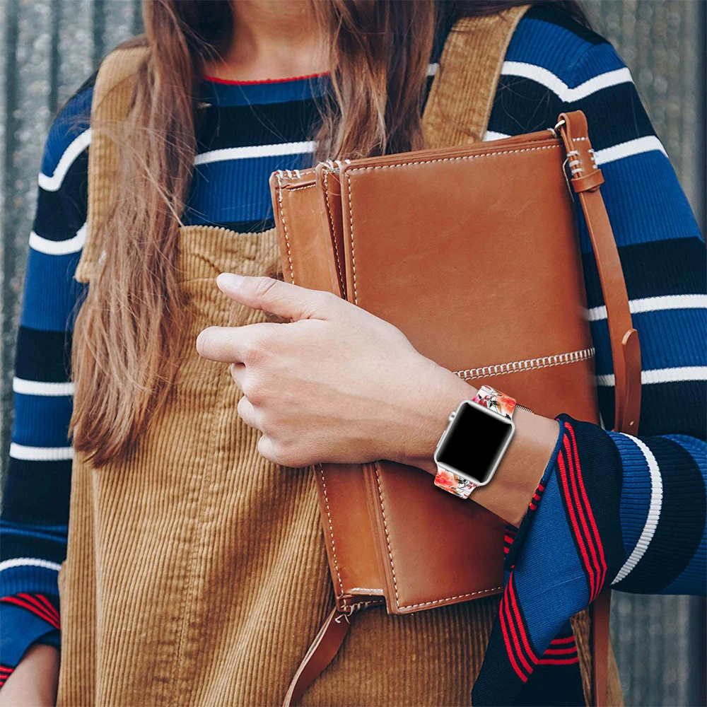 Joyozy с разноцветным рисунком; спортивный для наручных часов Apple Watch, ремешок 38 мм/40 мм/42 мм/44 мм сплошной цвет силиконовые для наручных часов Apple watch 5/4/3/2/1 ремешок