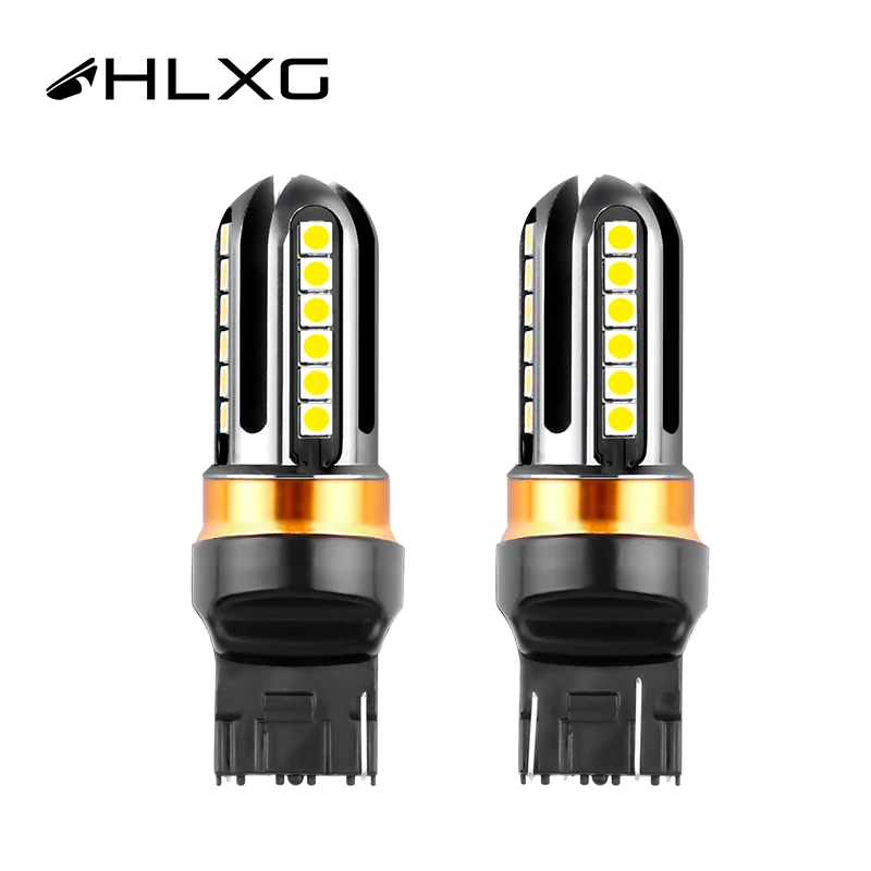 1 пара светодиодных ламп HLXG 7440 W21W T20 светодиодный светильник Doom 7443 W21/5W для