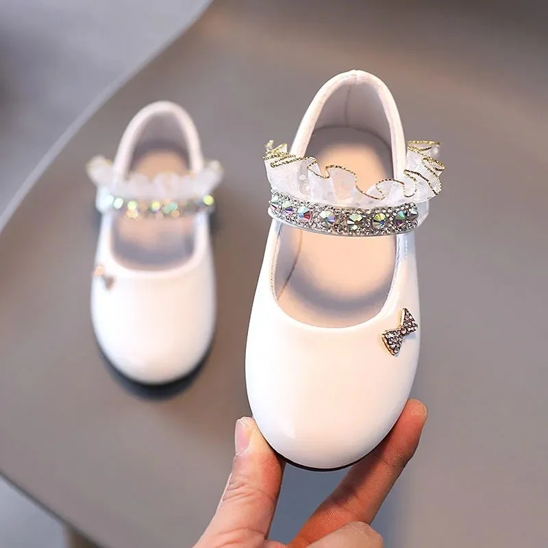 Flower Girls White Red Princess Leather Shoes For Kids Girls' Wedding Party Shoes Shoe 1 2 3 4 5 6 7 8 to 9 10 11 12 Years Old