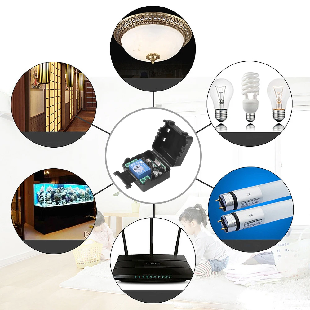 Kebidumei Универсальный 433 МГц пульт дистанционного управления беспроводной DC 12 В 10A