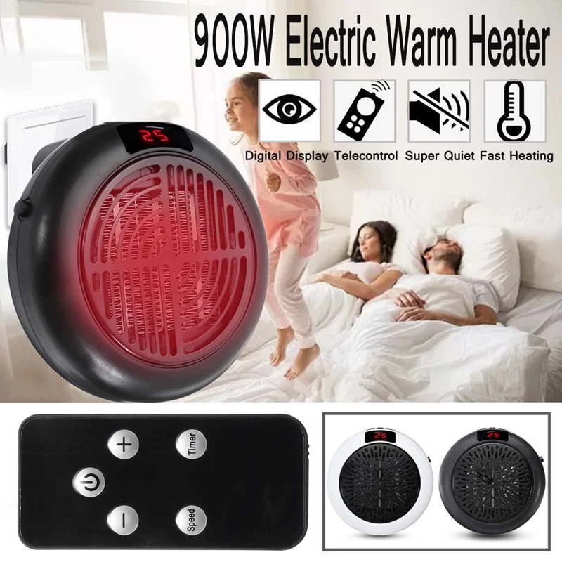 900W Mini Electric Heater Warm Air Fan Portable Space Home Office Winter Warmer Stove Radiator Machine EU | Бытовая техника