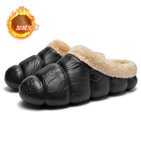 home cotton slipper men waterproof indoor warm plus velvet thicke women cotton shoe 2021 fashion new soft bottom non slip wear46