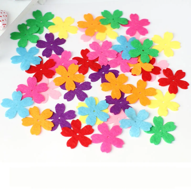 40 штук упак. цветок Сердце нетканые патчи швейная одежда материалы ручной работы