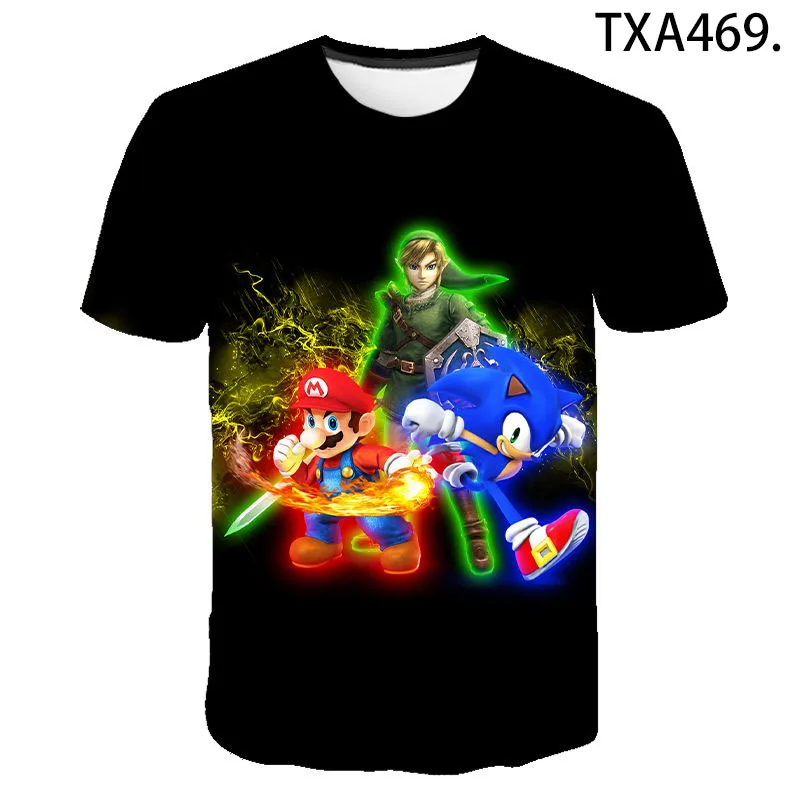 

Mario 2020 New Summer Cartoon 3D T Shirts Casual Streetwear Boy Girl Kids Fashion Men Women Children Printed T-shirt Tops Tee