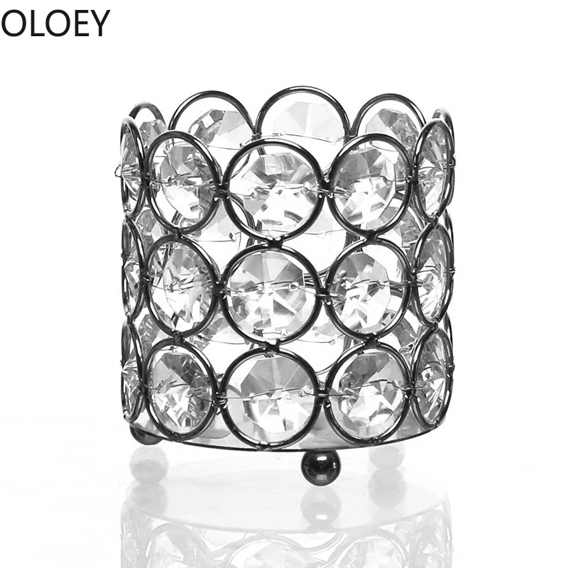 Свадебный подсвечник Хрустальный декор Настольный чашка романтический чайный