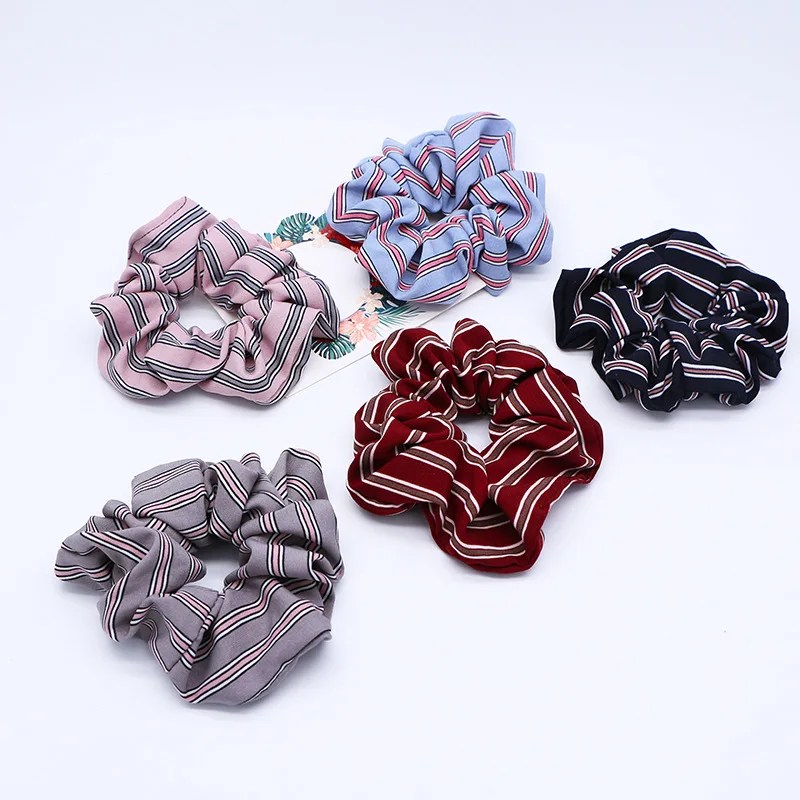 Полосатые резинки для волос держатель хвоста милые женские резинка аксессуары