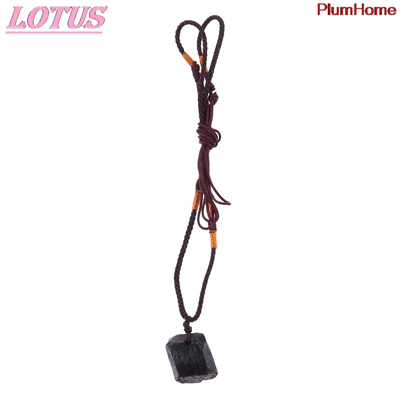 

Natural crystal stone pillar Black tourmaline rough tourmaline pendant necklace Original Stone Ore Specimen Fashion Jewelry