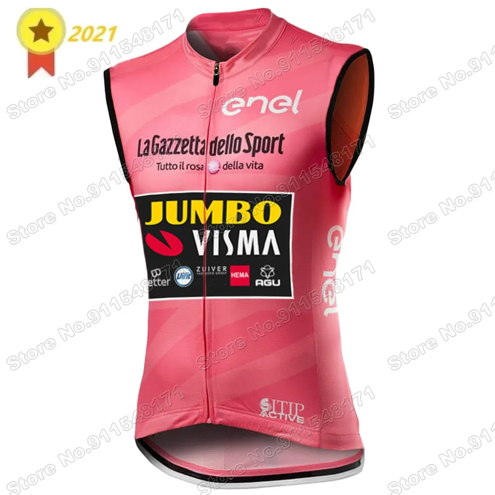 

Jumbo Visma Italy Tour 2021 Sleeveless Jersey Cycling Vest Summer Men Mountain Road Bicycle Jerseys MTB Maillot