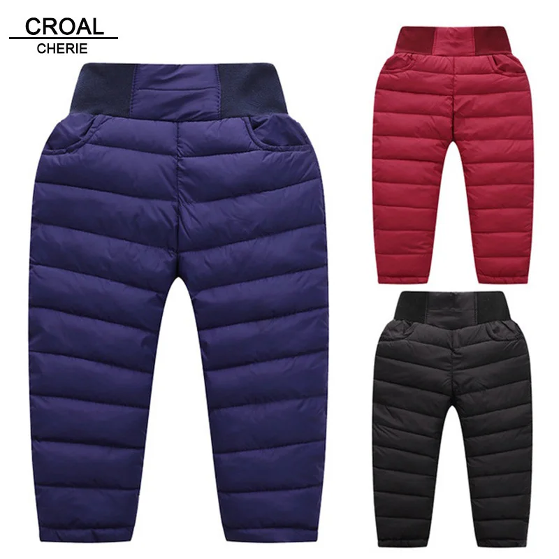 CROAL CHERIE/зимние штаны для детей Плотные длинные Леггинсы девочек Одежда Брюки