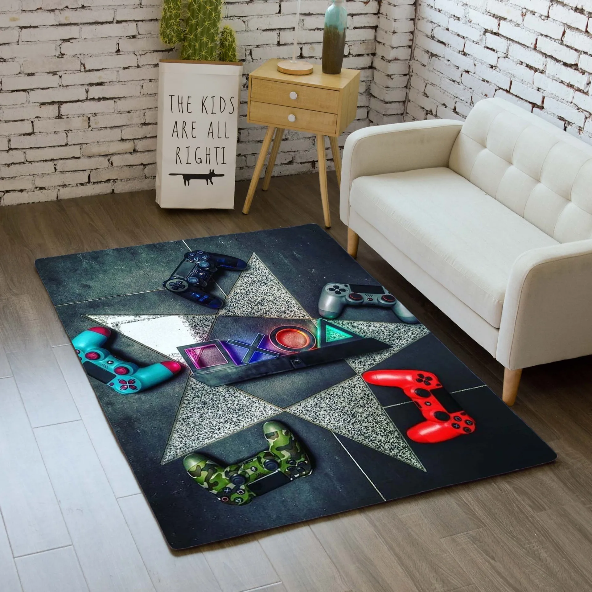 Game Console Rug Carpet In The Living Room 3D Printing Cartoon Bedroom Balcony Entrance Door Mat Floor Home Decoration | Дом и сад