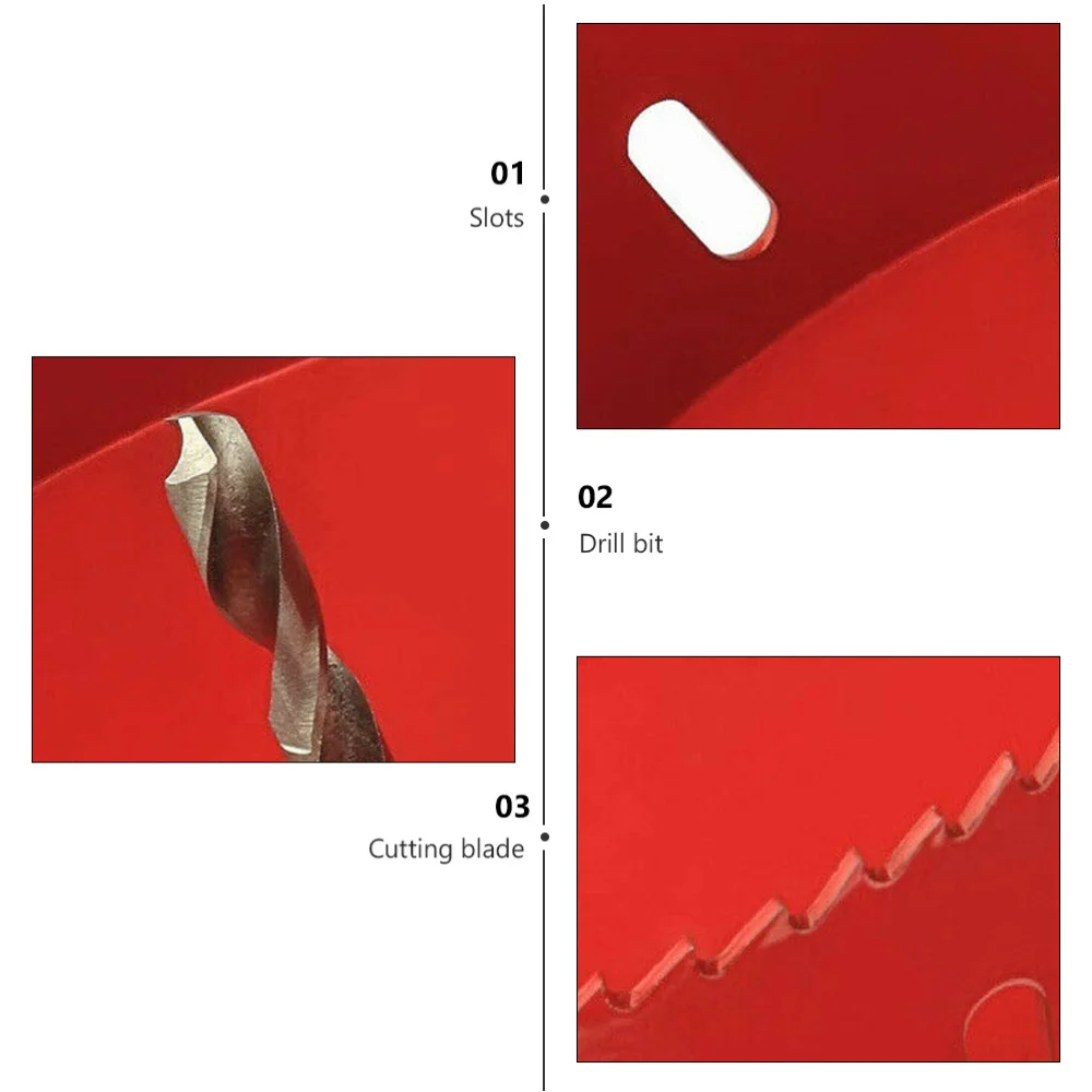 

1pc Metal Wood Hole Saws Opener Drill Bit Woodworking Diy Wood Cutter Drill Bit Metal Hole Opener for Woodworking (150mm Red)