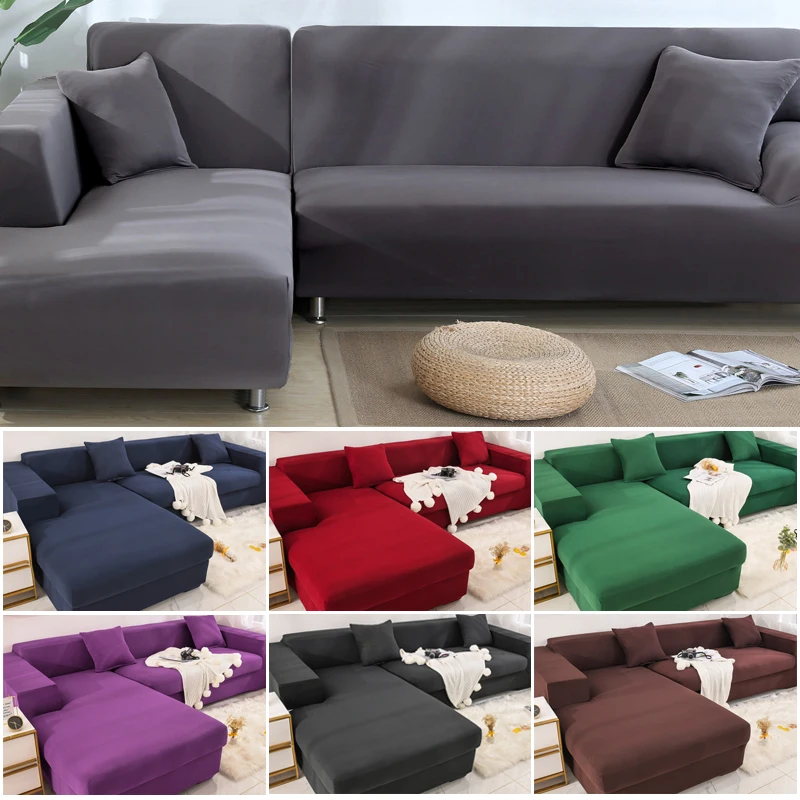 Серый Цвет эластичные Диван Обложка Loveseat крышку диванных чехлов для Гостиная