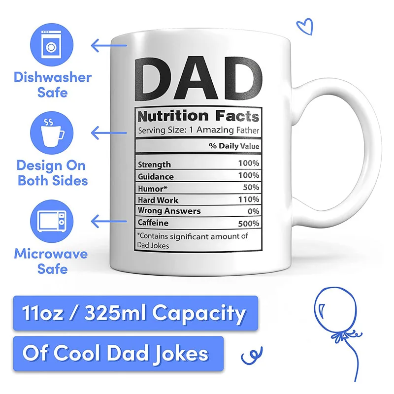 Кружка для папы Рождественский подарок от дочери уникальная керамическая чашка