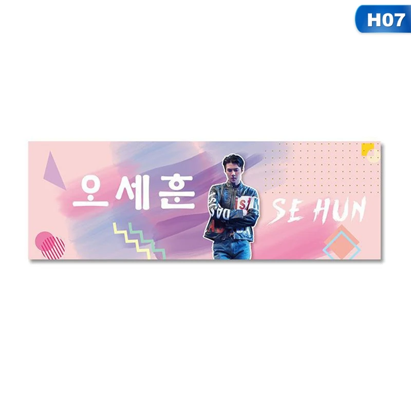 

1 Piece Kpop EXO Concert Hand Support Fabric For Banner Hang Poster For Fans Collection Gift