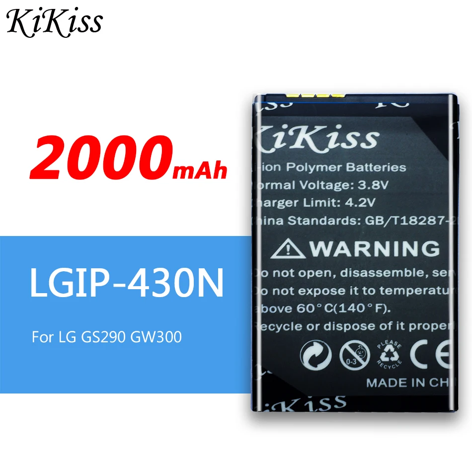 Аккумулятор для телефона 2000 мАч LG Cookie Fresh GS290 GW300 LX290 LX370 LX370|Аккумуляторы мобильных