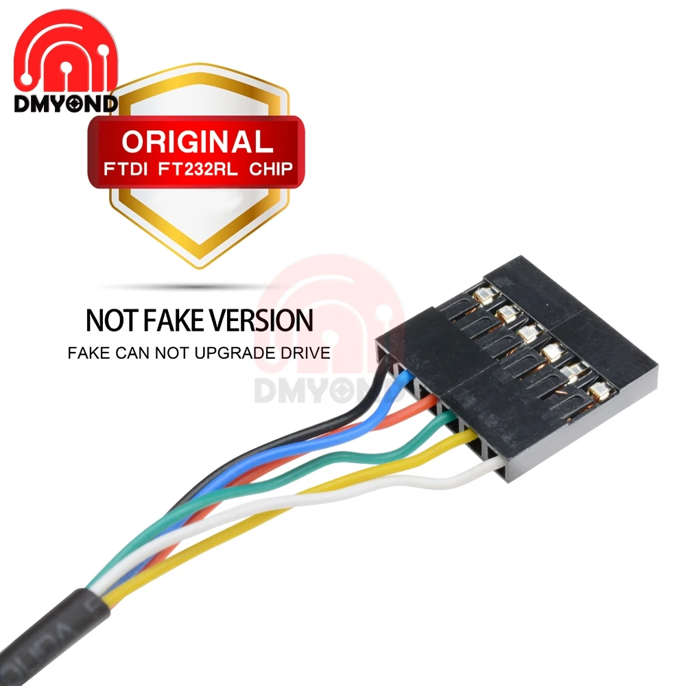 Оригинальный 6PIN FTDI FT232RL FT232 1 м кабель для загрузки USB к TTL RS232 модуль