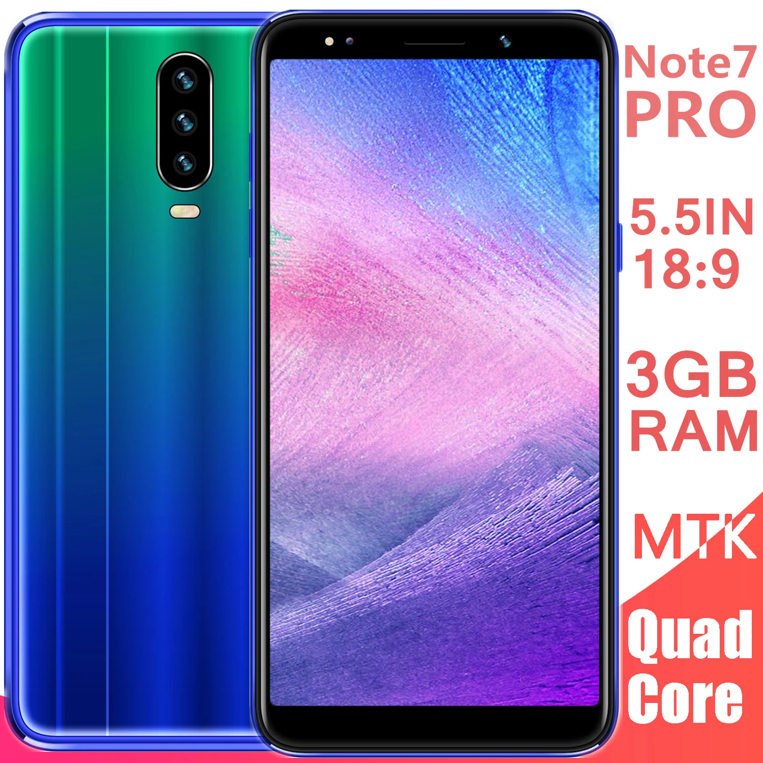Оригинальный Note7 pro мобильный телефон 5 дюймов 3 ГБ ОЗУ 32 Гб ПЗУ 8МП камера
