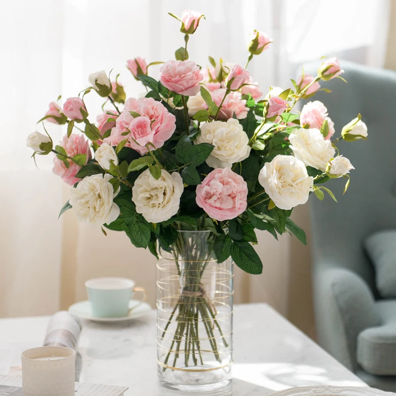 Искусственные цветы сушеные украшение искусственные пионы натуральный Декор