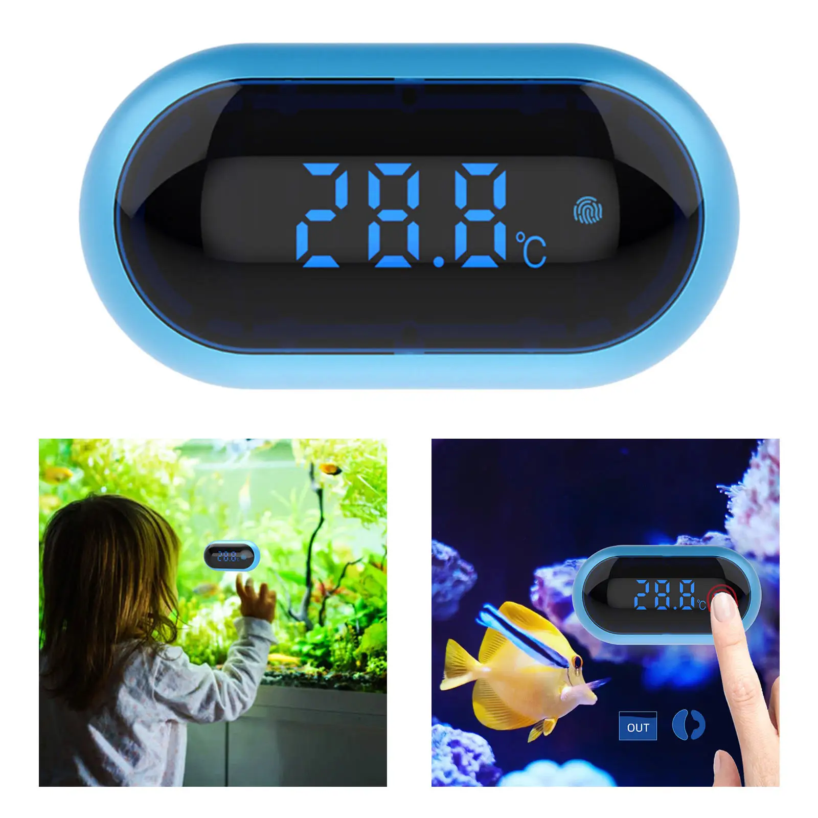 

Aquarium Thermometer LED Digital Thermometer Fish Tank Water Temperature Thermometer for Fish Tank Aquarium
