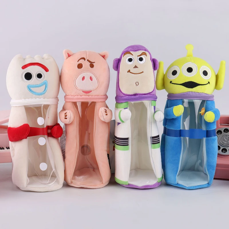 

26cm Disney Toy Story Buzz Lightyear Stuffed Toys Cartoon Pencil Case Cute Storage Bag Anime Plush Birthday Christmas Gift