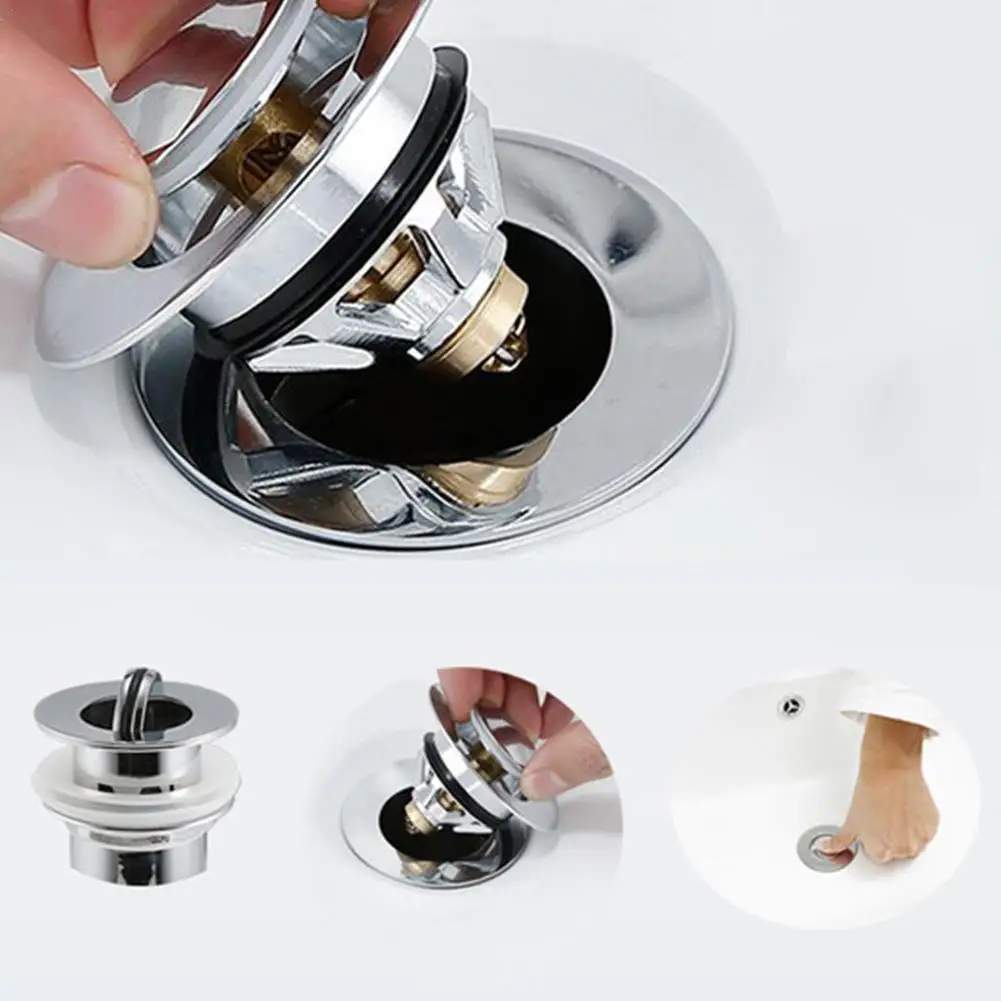 

Universal Wash Basin Bounce Drain Filter Sink Drain Vanity Stopper Bathroom Accessories Bathtub Plug Trap Hair Catcher Faucet N2