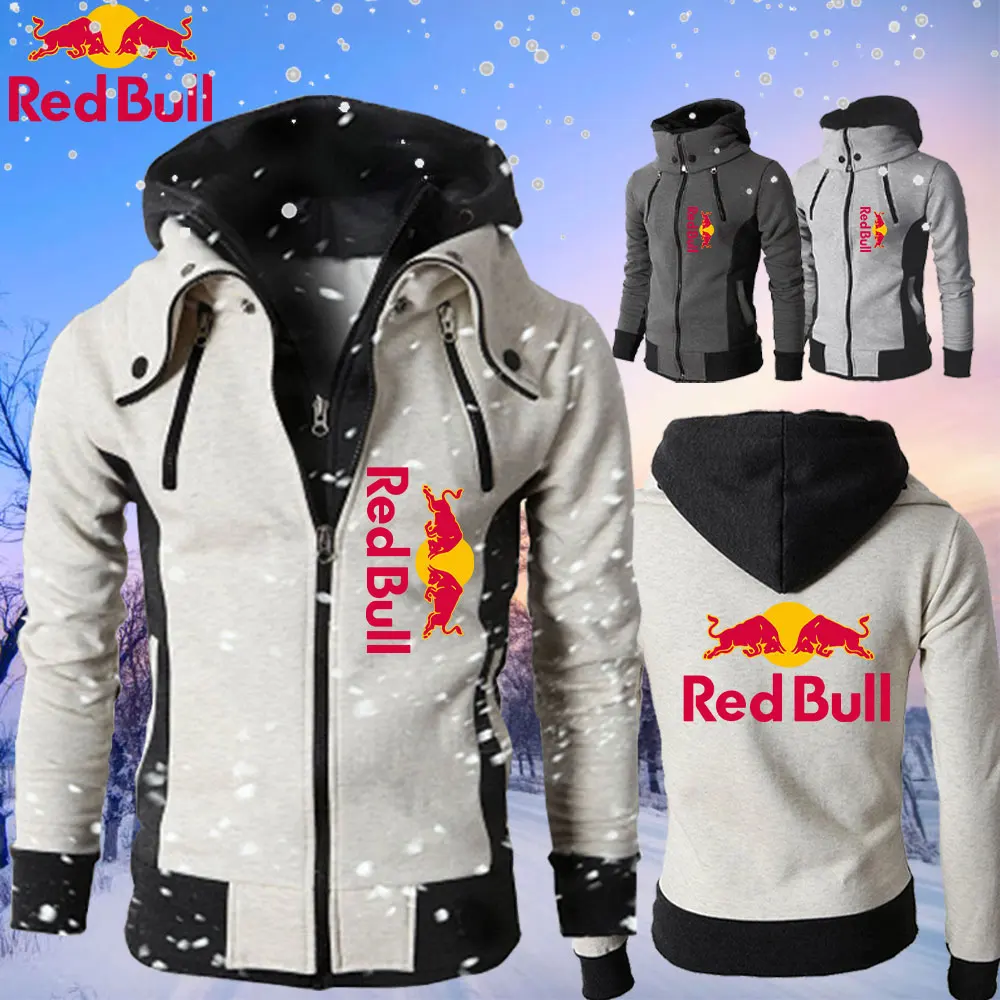 

Autumn and Winter Bull Men's Fashion Warm Double Zipper Hoodie SportsWear Harajuku Outwear