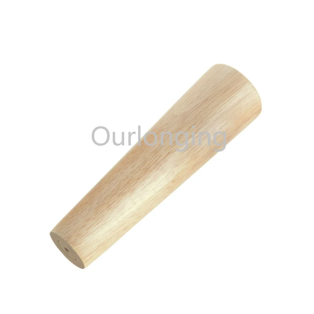 

1PCS Natural Wood 200x58x38mm Wood Furniture Leg Cone Shaped Wooden Feet for Cabinets Soft Table with Iron Pad Gasket Screws