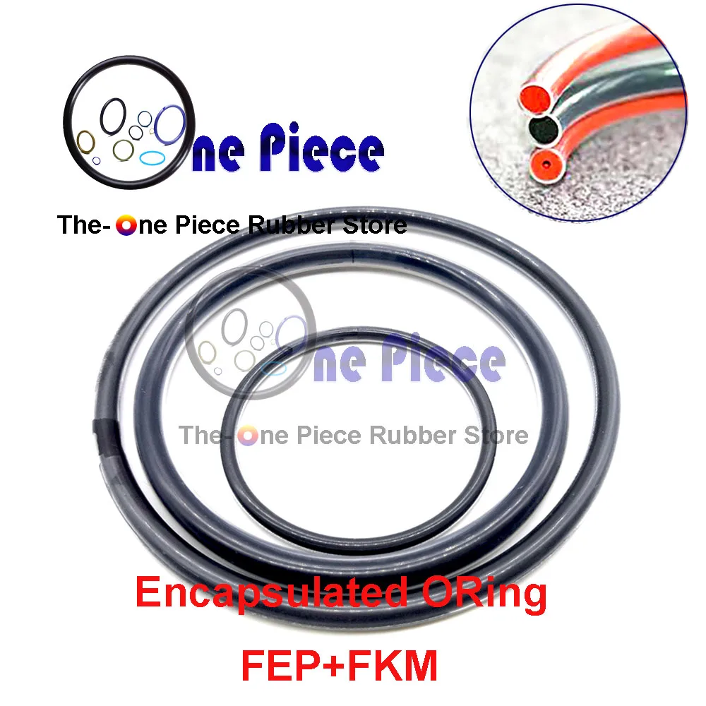 FEP-ORING CS = 2 62 ММ FEP + MVQ / FKM встроенное уплотнительное кольцо резиновое FEP/силикон/FPM