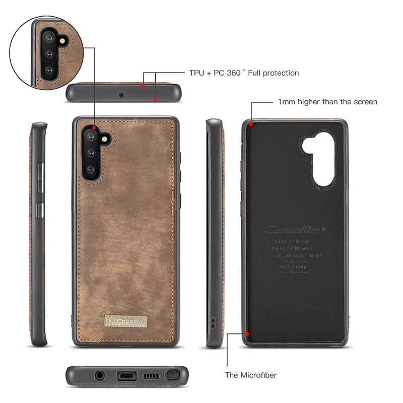 Для samsung S8 S9 S10 Plus Note 10 8 9 многофункциональный кошелек на молнии из натуральной кожи чехол для Galaxy Note10 Note10+ A40 A50 A70